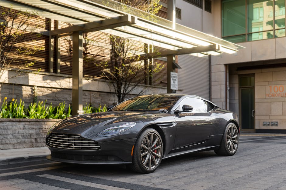 Sleek Aston Martin DB11 parked at Yorkville, Toronto